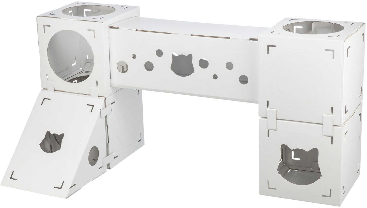 TRIXIE Finca Felice Modular Cardboard Cat Condo Indoor Cat Play Tower Corrugated Cat House Cat Hideout